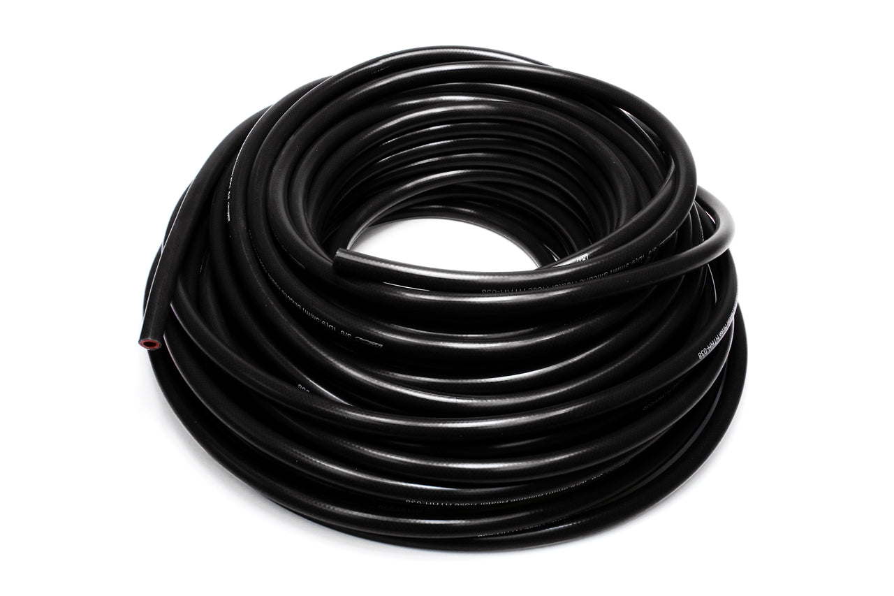 HPS Performance Silicone Heater Hose TubingHigh Temp Reinforced5/8" ID50 Feet RollBlack HTHH-062-BLKx50