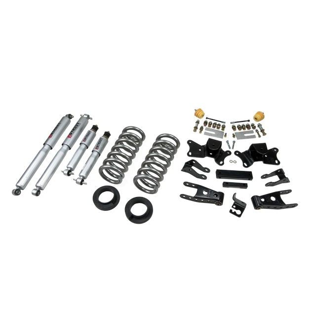 BELLTECH 718SP LOWERING KITS Front And Rear Complete Kit W/ Street Performance Shocks 1997-2000 Chevrolet Silverado/Sierra 3/4 Ton & 1 Ton ((All Cabs)/Dually) 1 in. or 2 in. F/4 in. R drop W/ Street Performance Shocks