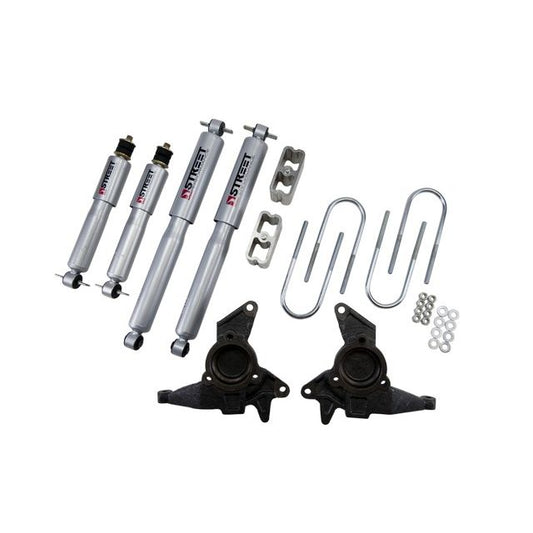 BELLTECH 625SP LOWERING KITS Front And Rear Complete Kit W/ Street Performance Shocks 1998-2003 Chevrolet Blazer/Jimmy 6 cyl. (incl Extreme) 2 in. F/3 in. R drop W/ Street Performance Shocks