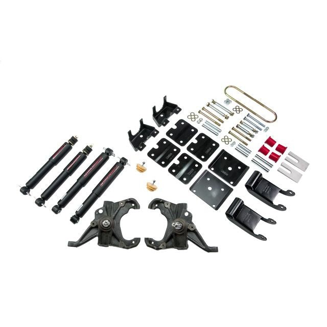 BELLTECH 768ND LOWERING KITS Front And Rear Complete Kit W/ Nitro Drop 2 Shocks 1995-2002 Chevrolet Astro/Safari (2WD w/ Factory Steel Leaf) 2 in. F/3.5 in. R drop W/ Nitro Drop II Shocks