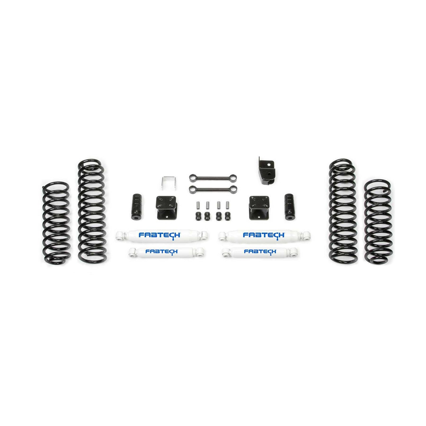 Fabtech 3" SPORT SYSTEM W/ PERF SHKS 2007-18 JEEP JK 2-DOOR K4047