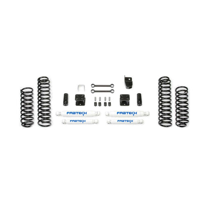 Fabtech 3" SPORT SYSTEM W/ PERF SHKS 2007-18 JEEP JK 2-DOOR K4047