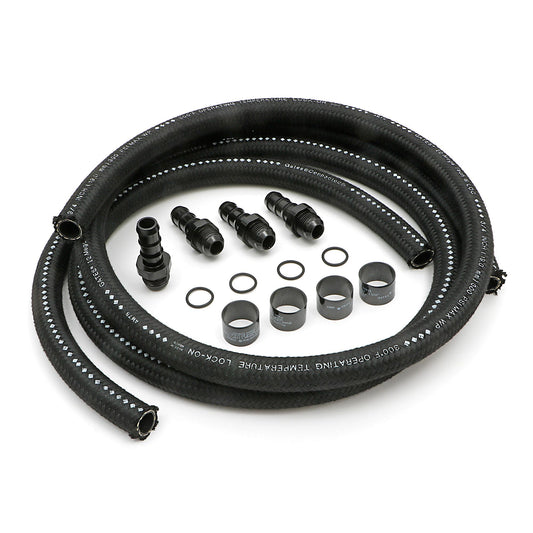 HAMBURGER'S PERFORMANCE PRODUCTS 72 IN. PREMIUM OIL LINES FOR HAMBURGER'S BILLET OIL FILTRATION KITS; 3/4 IN. I.D. HOSE; -12AN FITTINGS 1008