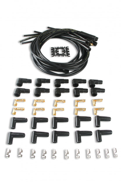 ACCEL Spark Plug Wire Set- 8mm - Black Wire with Black Straight Boots 4040K