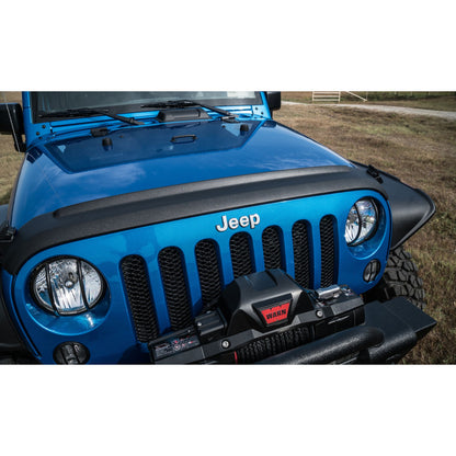 Auto Ventshade 436060 Aeroskin II Textured Black Flush Mount Hood Protector for 2007-2018 Jeep Wrangler JK 2/4 Door