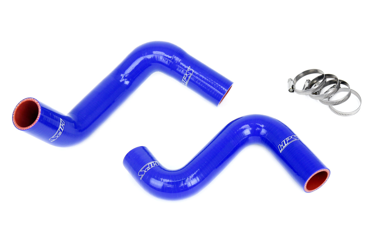 HPS Performance High Temp 3-ply Reinforced Silicone Replaces OEM Rubber Radiator Coolant Hoses 57-2057-BLUE