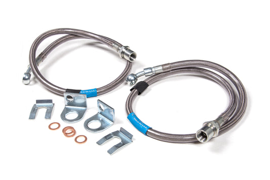 BDS SUSPENSION Front Brake Line Set - Stainless Steel - Fits 6 Inch Lift - Chevy/GMC Truck And SUV (07-18) BDS101002