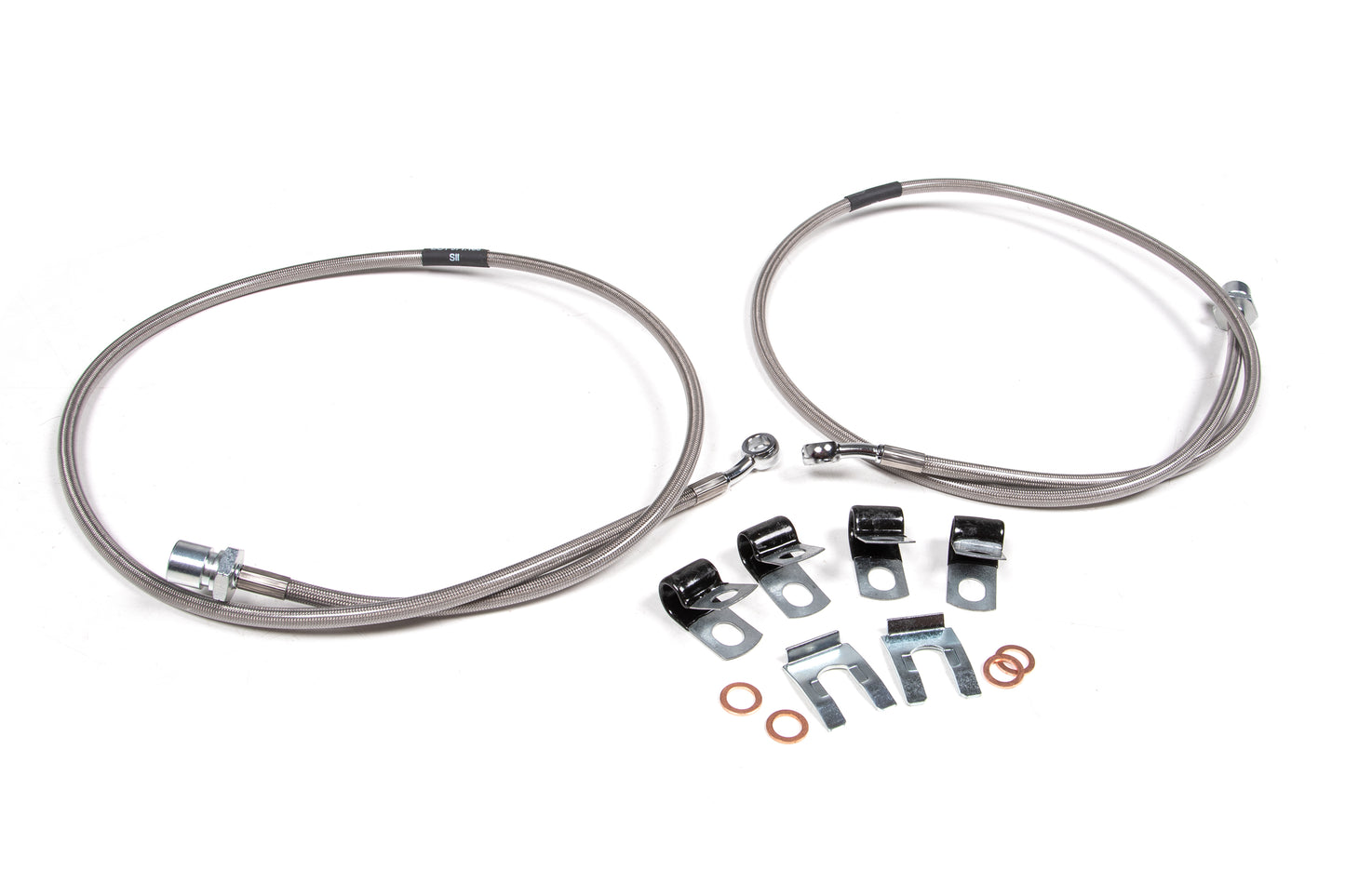 BDS SUSPENSION Front Brake Line Set - Stainless Steel - Fits 4-8 Inch Lift - Ram 2500 (14-23) And 3500 (13-23) 4WD BDS102003