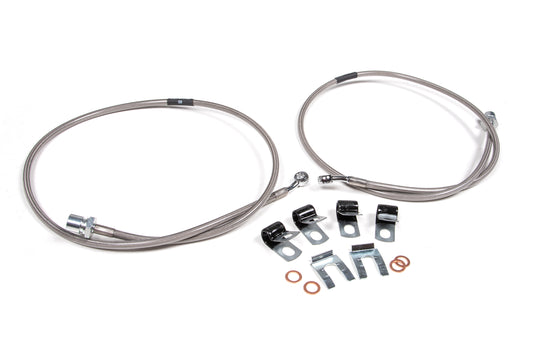 BDS SUSPENSION Front Brake Line Set - Stainless Steel - Fits 4-8 Inch Lift - Ram 2500 (14-23) And 3500 (13-23) 4WD BDS102003