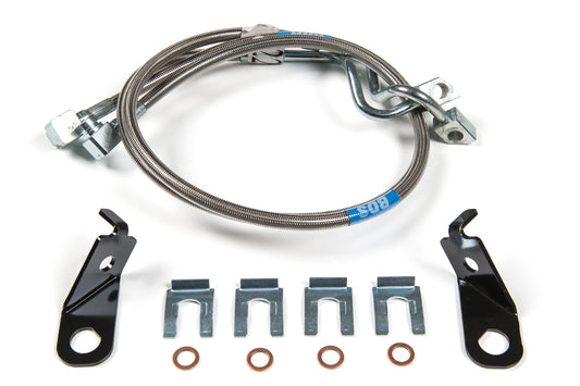 BDS SUSPENSION Front Brake Line Set - Stainless Steel - Fits 4-8 Inch Lift - Ford F250/F350 Super Duty (11-15) 4WD BDS103802