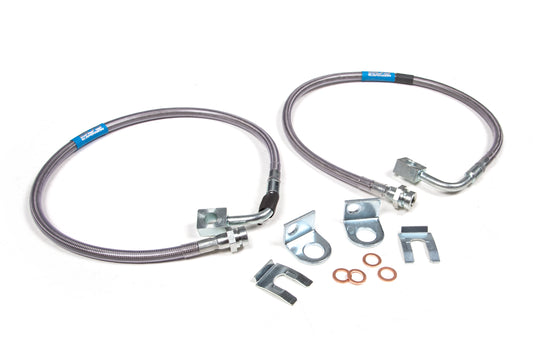 BDS SUSPENSION Rear Brake Line Set - Stainless Steel - Fits 4-6.5 Inch Lift - Jeep Wrangler JK (07-18) BDS104006