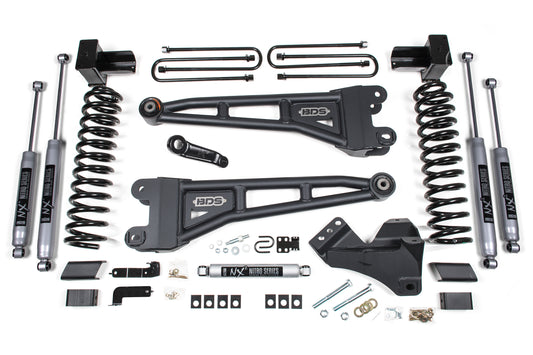 BDS SUSPENSION 4 Inch Lift Kit W/ Radius Arm - Ford F350 Super Duty DRW (20-22) 4WD - Gas BDS1564H