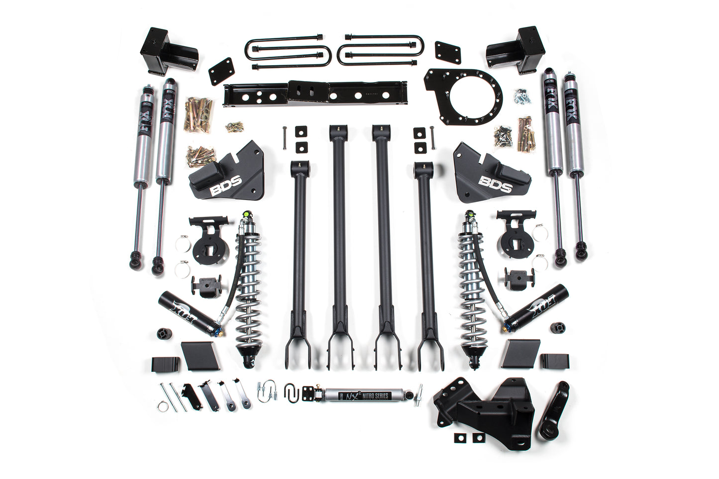6 Inch Lift Kit W/ 4-Link - FOX 2.5 Coil-Over Conversion - Ford F350 Super Duty DRW (20-22) 4WD - Diesel