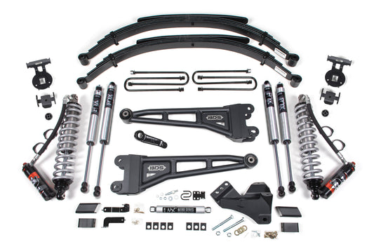 BDS SUSPENSION 4 Inch Lift Kit W/ Radius Arm - FOX 2.5 Performance Elite Coil-Over Conversion - Ford F250/F350 Super Duty (17-19) 4WD - Diesel BDS1557FPE