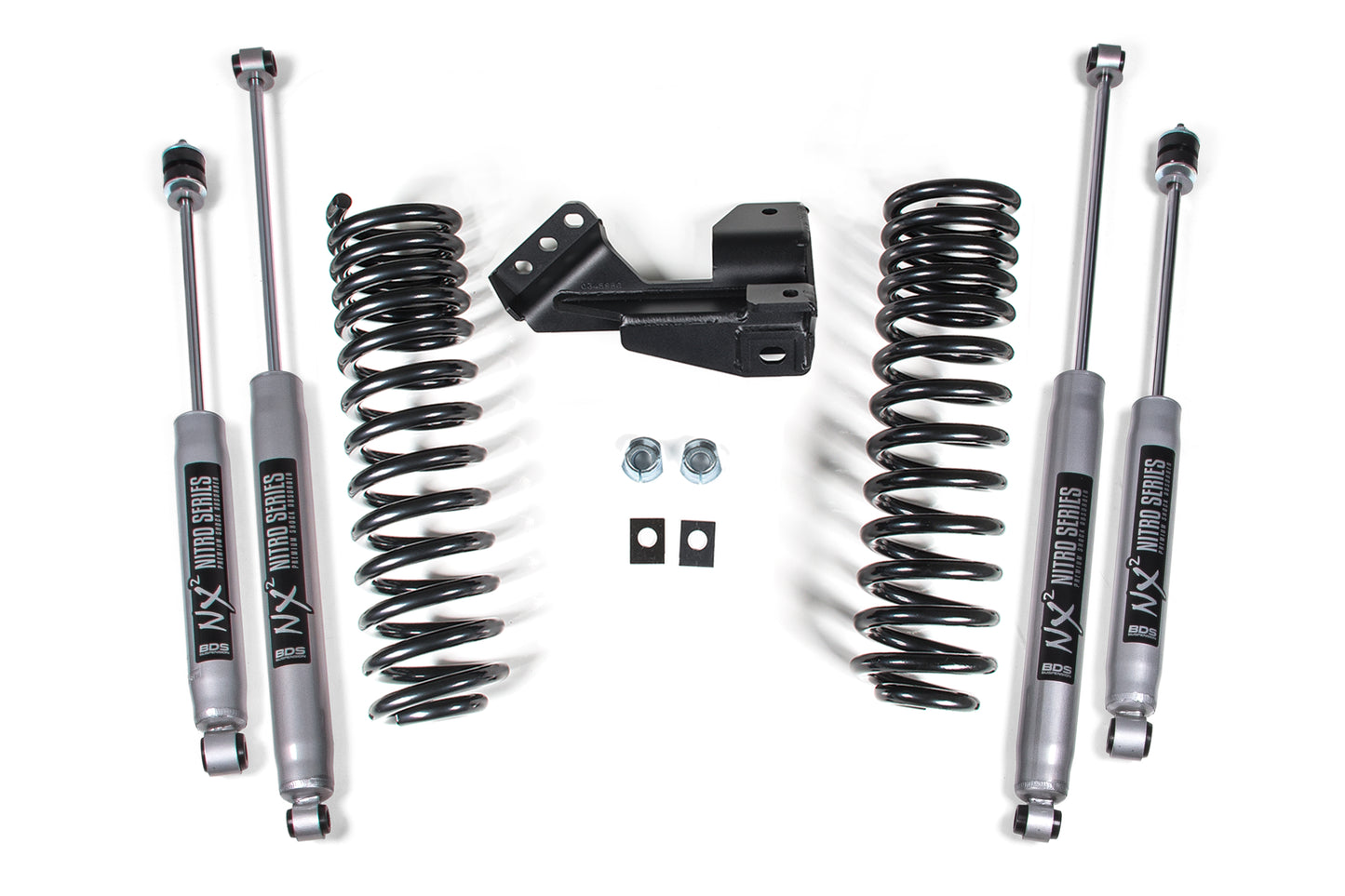 BDS SUSPENSION 1-2 Inch Leveling Kit - Performance Spring - Ford F250/F350 Super Duty (1" Lift: 17-19) - (2" Lift: 20-24) - 4WD - Diesel & Gas BDS1910H