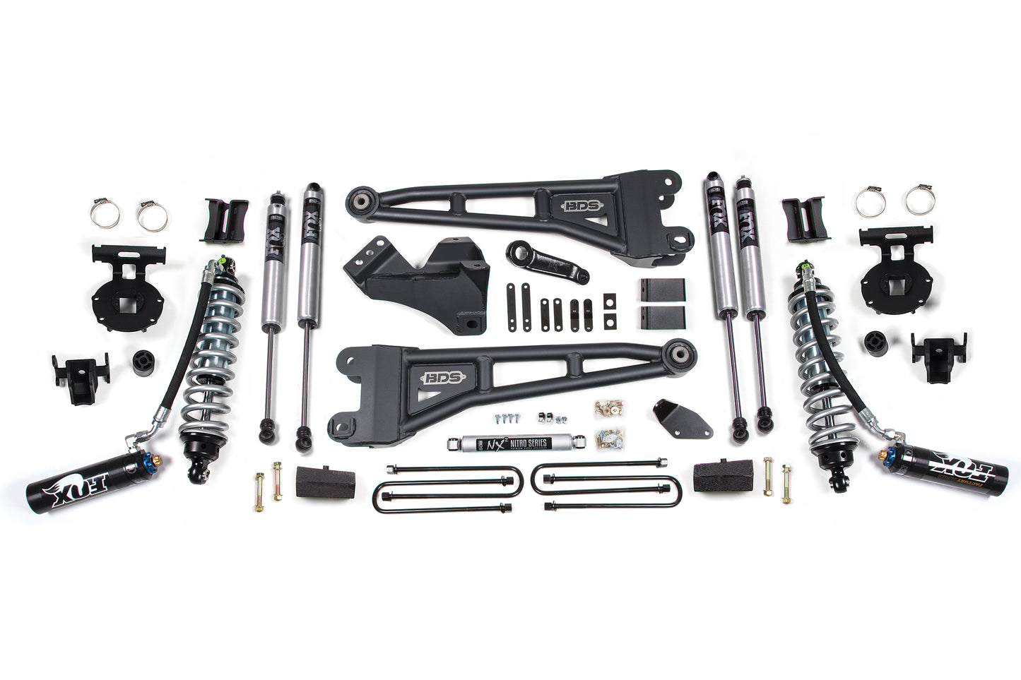 BDS SUSPENSION 4 Inch Lift Kit W/ Radius Arm - FOX 2.5 Coil-Over Conversion - Ford F250/F350 Super Duty (08-10) 4WD - Diesel BDS1938FDSC