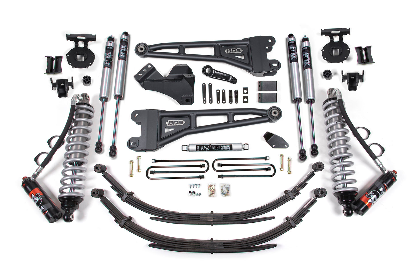 BDS SUSPENSION 4 Inch Lift Kit W/ Radius Arm - FOX 2.5 Performance Elite Coil-Over Conversion - Ford F250/F350 Super Duty (05-07) 4WD - Diesel BDS1933FPE