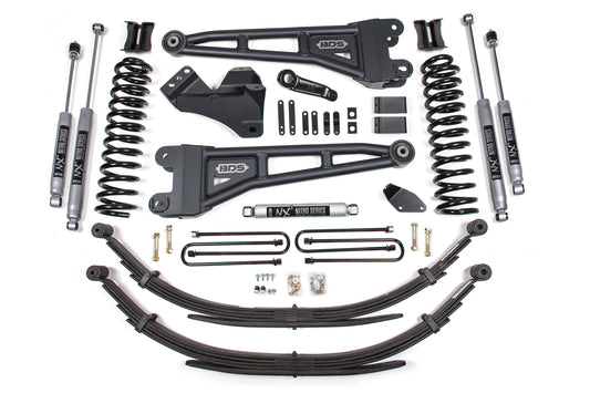 BDS SUSPENSION 4 Inch Lift Kit W/ Radius Arm - Ford F250/F350 Super Duty (05-07) 4WD - Diesel BDS1933H