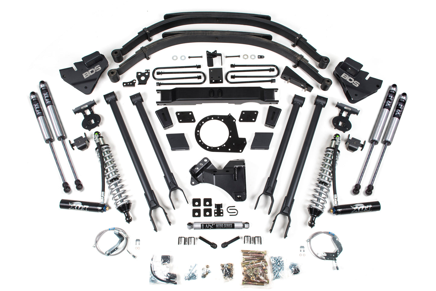 BDS SUSPENSION 9 Inch Lift Kit W/ 4-Link - FOX 2.5 Coil-Over Conversion - Ford F250/F350 Super Duty (20-22) 4WD - Diesel BDS1959FDSC
