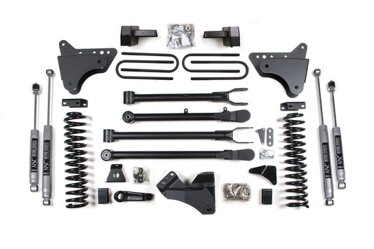 BDS SUSPENSION 4 Inch Lift Kit W/ 4-Link - Ford F250/F350 Super Duty (05-07) 4WD - Gas BDS329H