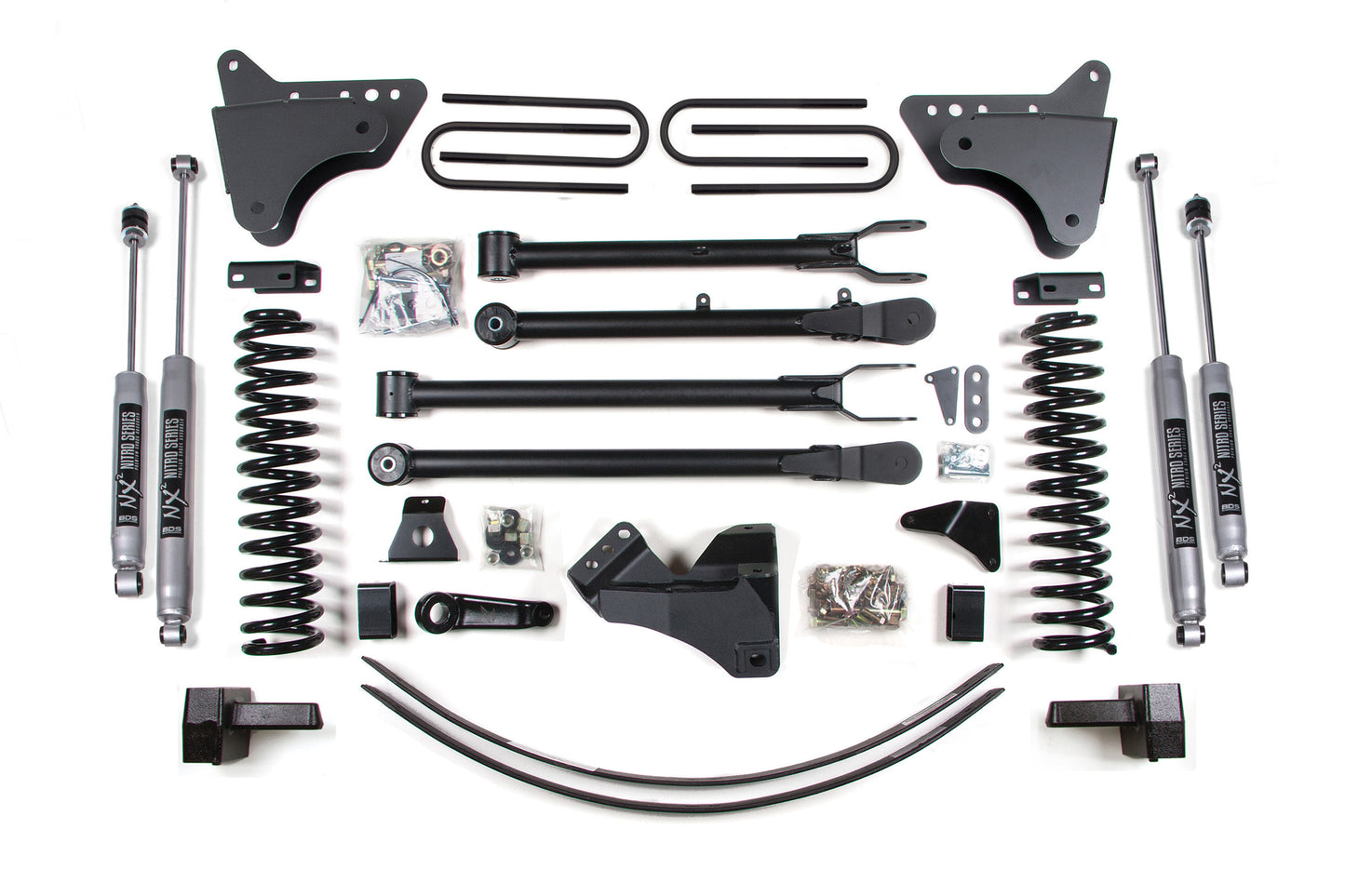 BDS SUSPENSION 6 Inch Lift Kit W/ 4-Link - Ford F250/F350 Super Duty (05-07) 4WD - Diesel BDS356H