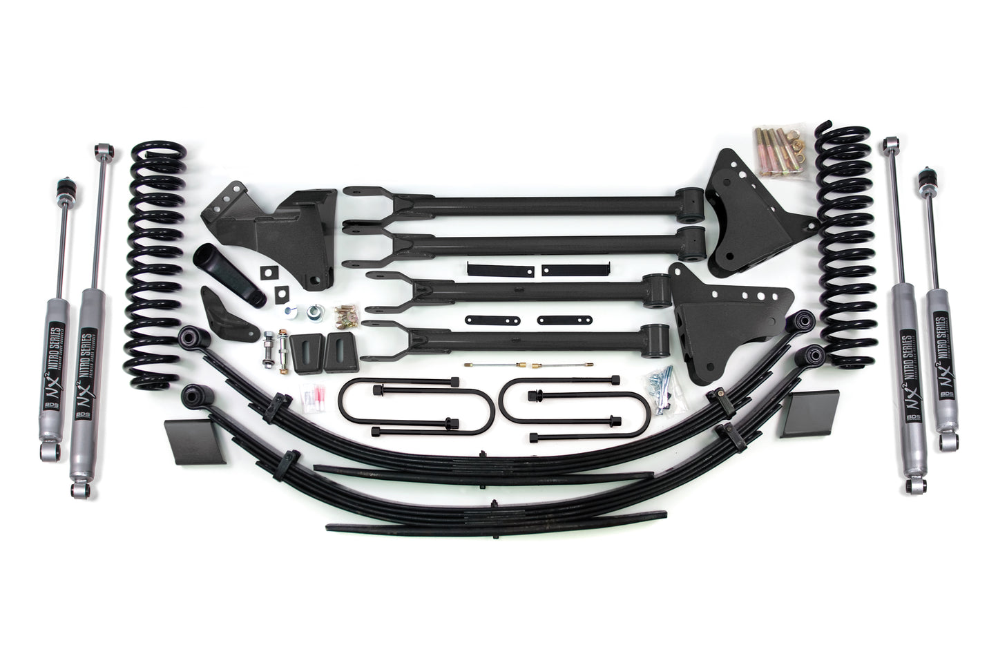 BDS SUSPENSION 8 Inch Lift Kit W/ 4-Link - Ford F250/F350 Super Duty (08-10) 4WD - Gas BDS566H