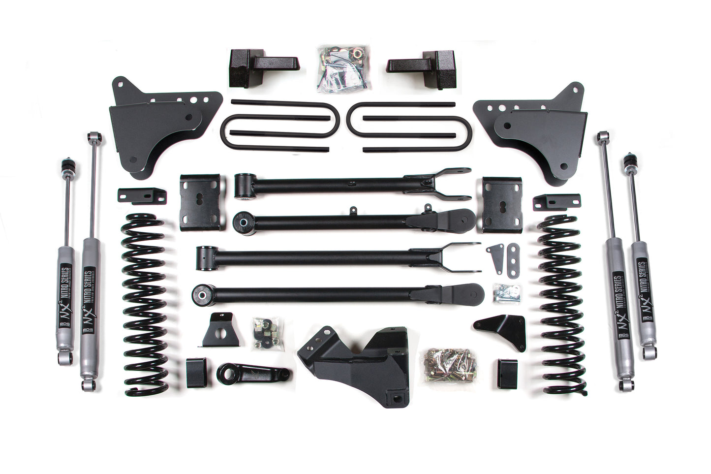 BDS SUSPENSION 4 Inch Lift Kit W/ 4-Link - Ford F250/F350 Super Duty (11-16) 4WD - Diesel BDS590H