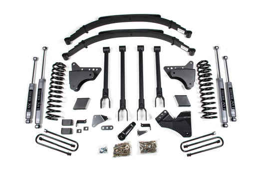 BDS SUSPENSION 6 Inch Lift Kit W/ 4-Link - Ford F250/F350 Super Duty (11-16) 4WD - Gas BDS586H