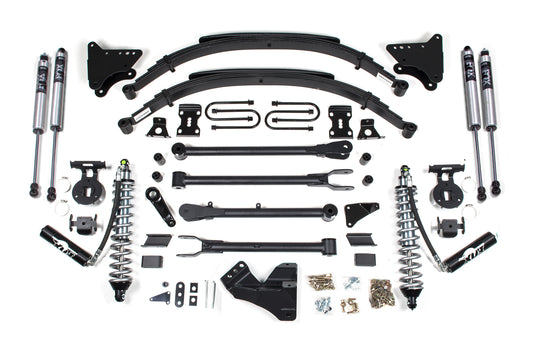 BDS SUSPENSION 4 Inch Lift Kit W/ 4-Link - FOX 2.5 Coil-Over Conversion - Ford F250/F350 Super Duty (11-16) 4WD - Diesel BDS593F