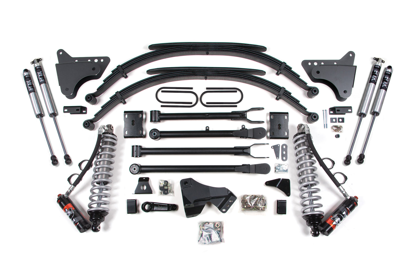 4 Inch Lift Kit W/ 4-Link - FOX 2.5 Performance Elite Coil-Over Conversion - Ford F250/F350 Super Duty (11-16) 4WD - Diesel