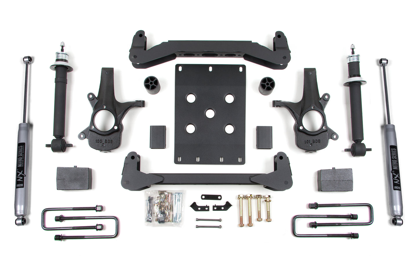 BDS SUSPENSION 4 Inch Lift Kit - Chevy Silverado Or GMC Sierra 1500 (07-13) 2WD BDS186H