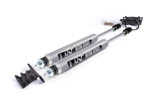 BDS SUSPENSION Dual Steering Stabilizer Kit W/ NX2 Shocks - Chevy/GMC Truck (73-87) And SUV (69-91) 4WD - Replaces OE Stabilizer BDS2010DH