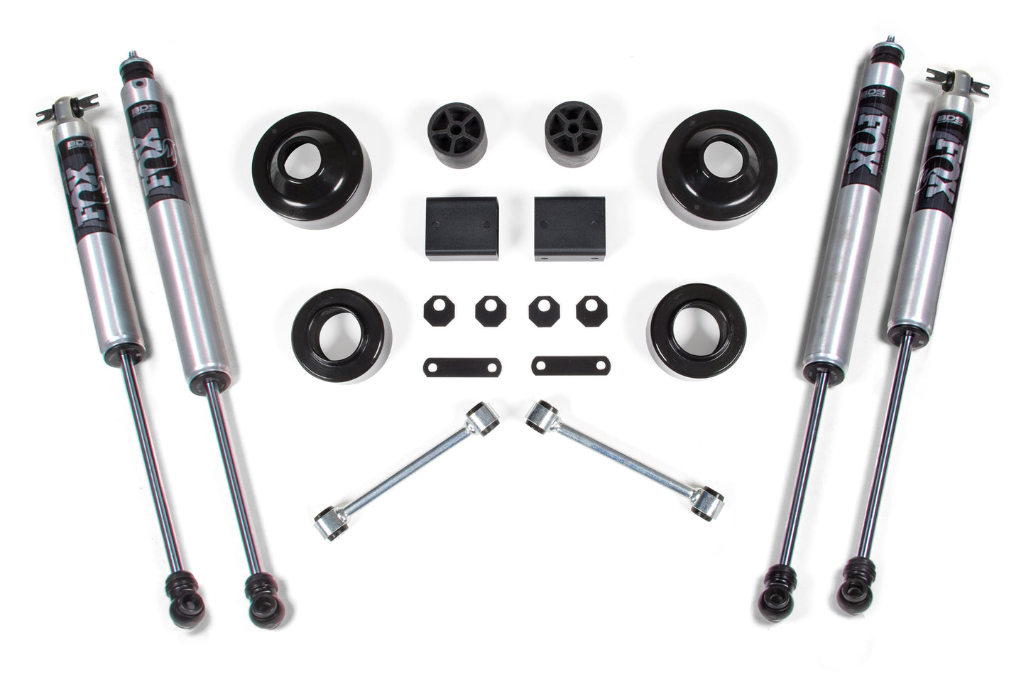 BDS SUSPENSION 2 Inch Lift Kit - Coil Spacer - Jeep Wrangler JK (07-11) 2-Door BDS1401FS