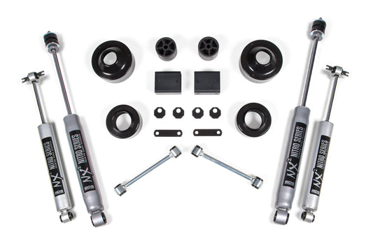 BDS SUSPENSION 2 Inch Lift Kit - Coil Spacer - Jeep Wrangler JK (07-11) 2-Door BDS1401H