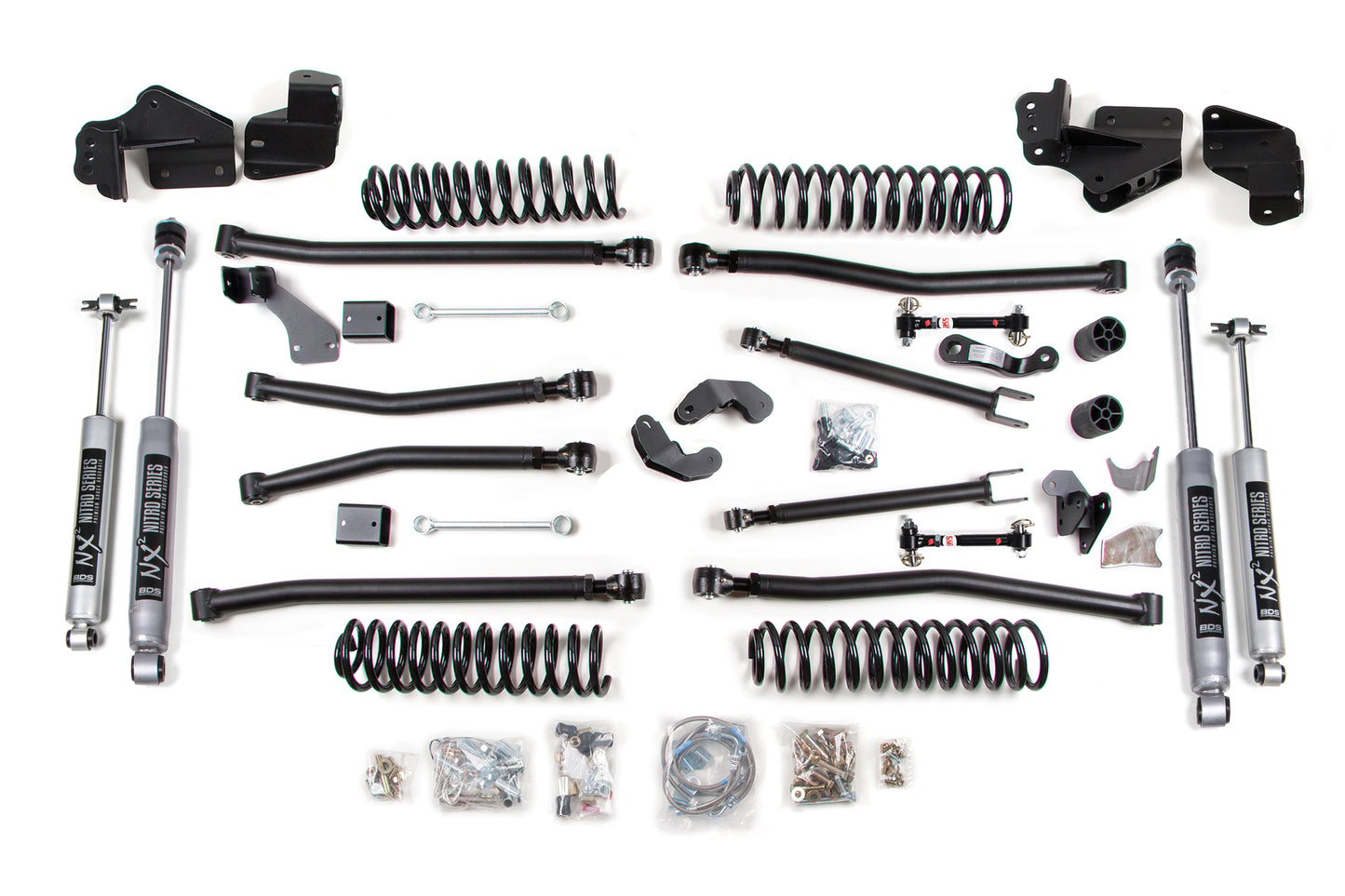 BDS SUSPENSION 4.5 Inch Lift Kit - Long Arm - Jeep Wrangler JK (07-18) 4-Door BDS1407H