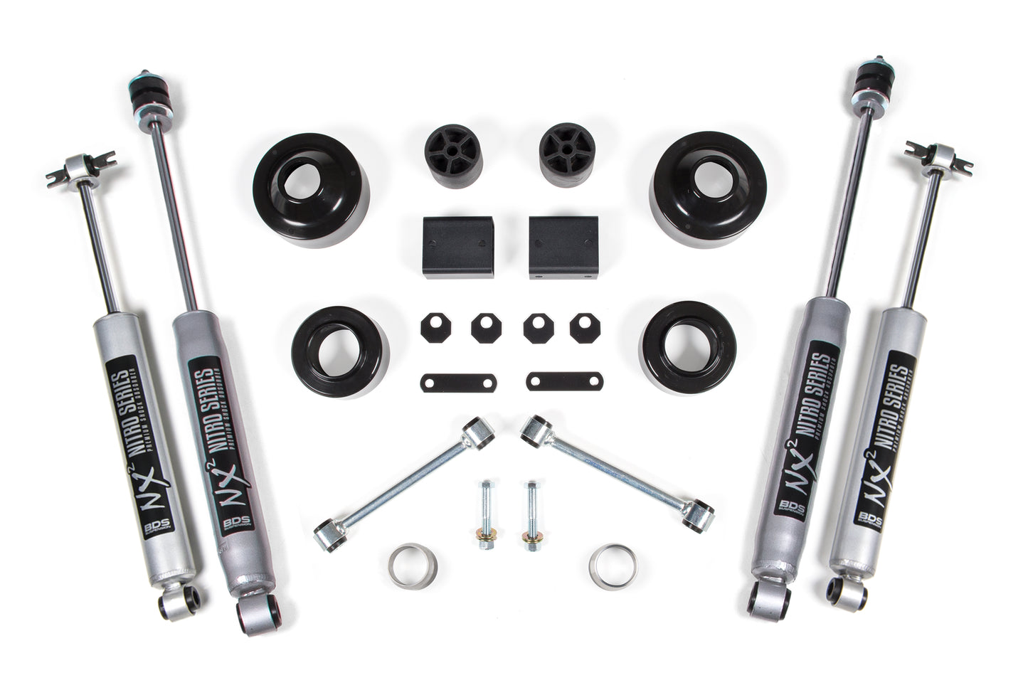 BDS SUSPENSION 2 Inch Lift Kit - Coil Spacer - Jeep Wrangler JK (12-18) 2-Door BDS1429H