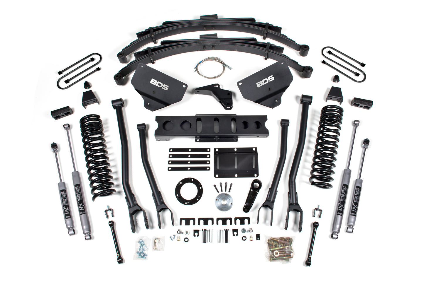 BDS SUSPENSION 8 Inch Lift Kit W/ 4-Link - Ram 3500 (13-18) 4WD - Diesel BDS1614H