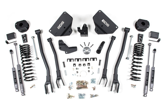 BDS SUSPENSION 4 Inch Lift Kit W/ 4-Link - Ram 2500 W/ Rear Air Ride (14-18) 4WD - Diesel BDS1632H