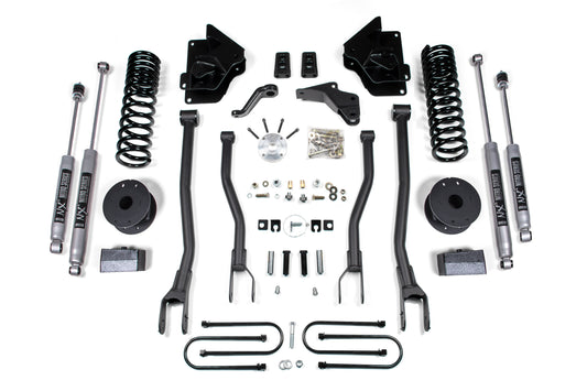 BDS SUSPENSION 4 Inch Lift Kit W/ 4-Link - Ram 3500 W/ Rear Air Ride (13-18) 4WD - Diesel BDS1644H