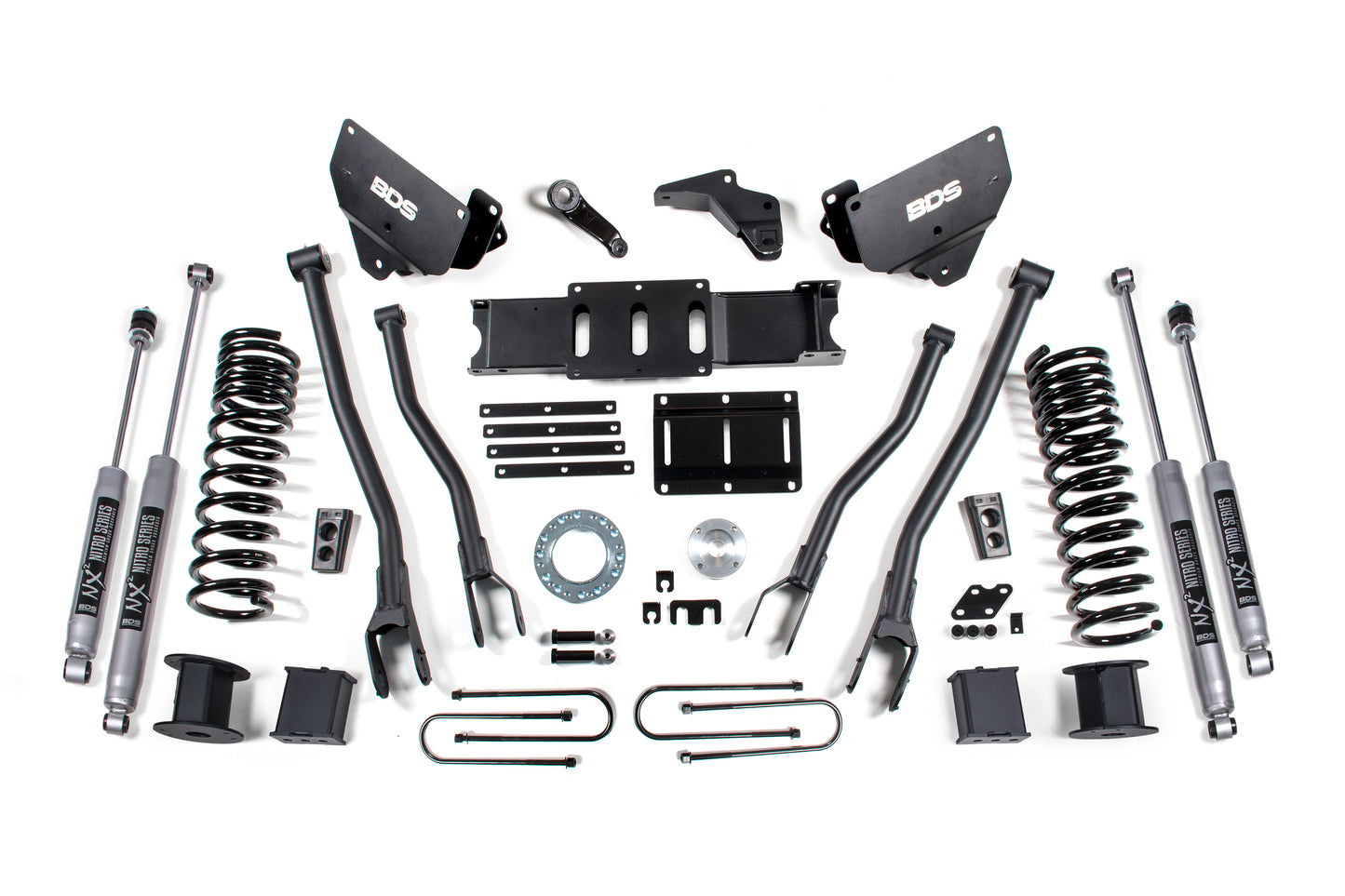 BDS SUSPENSION 6 Inch Lift Kit W/ 4-Link - Ram 3500 W/ Rear Air Ride (13-18) 4WD - Diesel BDS1648H