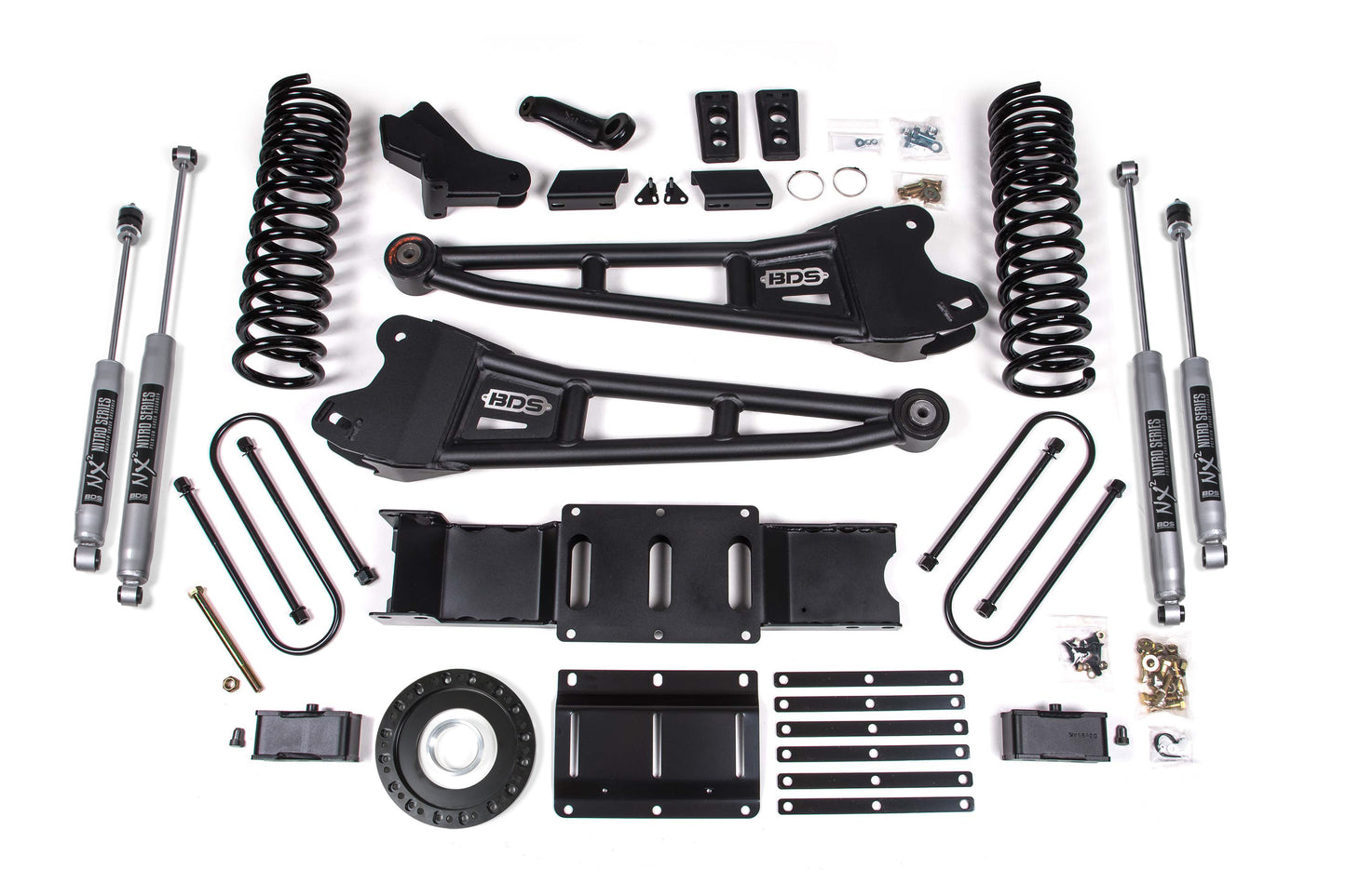 BDS SUSPENSION 4 Inch Lift Kit W/ Radius Arm - Ram 3500 (19-24) 4WD - Diesel BDS1658H