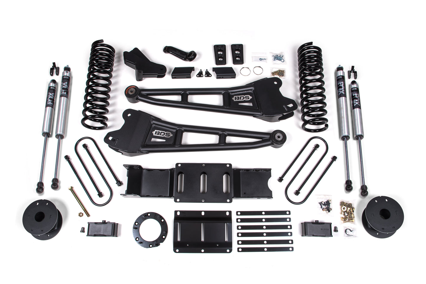 BDS SUSPENSION 4 Inch Lift Kit W/ Radius Arm - Ram 3500 W/ Rear Air Ride (19-24) 4WD - Gas BDS1722FS