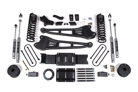 BDS SUSPENSION 4 Inch Lift Kit W/ Radius Arm - Ram 3500 W/ Rear Air Ride (19-24) 4WD - Diesel BDS1718H