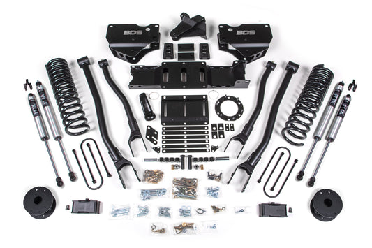 BDS SUSPENSION 4 Inch Lift Kit W/ 4-Link - Ram 3500 W/ Rear Air Ride (19-24) 4WD - Diesel BDS1720FS