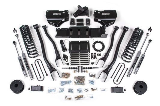 BDS SUSPENSION 4 Inch Lift Kit W/ 4-Link - Ram 3500 W/ Rear Air Ride (19-24) 4WD - Gas BDS1723H
