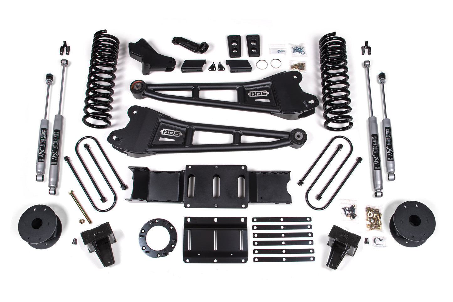BDS SUSPENSION 6 Inch Lift Kit W/ Radius Arm - Ram 3500 W/ Rear Air Ride (19-24) 4WD - Diesel BDS1724H