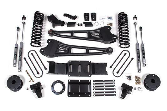 BDS SUSPENSION 5.5 Inch Lift Kit W/ Radius Arm - Ram 3500 W/ Rear Air Ride (19-24) 4WD - Gas BDS1726H