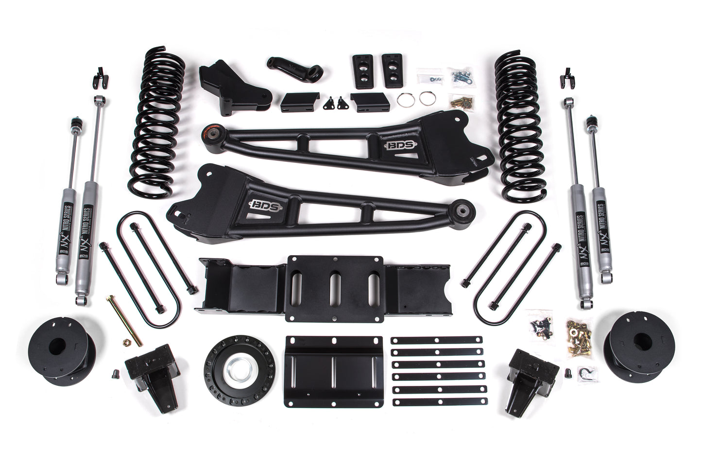 BDS SUSPENSION 6 Inch Lift Kit W/ Radius Arm - Ram 3500 W/ Rear Air Ride (19-24) 4WD - Diesel BDS1725H
