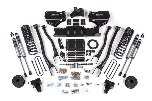 BDS SUSPENSION 6 Inch Lift Kit W/ 4-Link - Ram 3500 W/ Rear Air Ride (19-24) 4WD - Diesel BDS1732FS