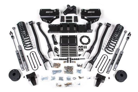 BDS SUSPENSION 6 Inch Lift Kit W/ 4-Link - Ram 3500 W/ Rear Air Ride (19-24) 4WD - Diesel BDS1732H